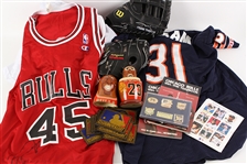 Sports Cards and Memorabilia Lot(Autographs Are For Display Only)