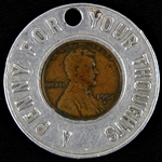 1954 A Penny For Your Thoughts Charm