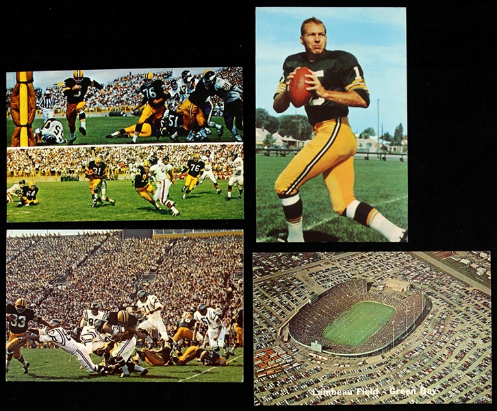 1960s Green Bay Packers Lambeau Field 3.5" x 5.5" Postcards - Lot of 4 