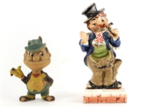 1950s Brooklyn Dodgers Figural Dem Bum Mascots - Lot of 2