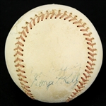 1960s George "High Pockets" Kelly Red Ruffing Monte Irvin Signed AJ Reach Baseball 