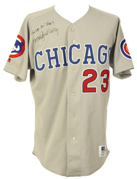 1993 Ryne Sandberg Chicago Cubs Autographed Road Jersey (MEARS A5)