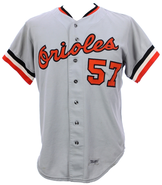 1973 Boyer Baltimore Orioles Spring Training Road Jersey (MEARS LOA)