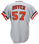 1973 Boyer Baltimore Orioles Spring Training Road Jersey (MEARS LOA)