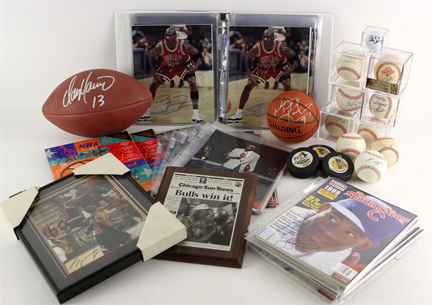 Assorted Sports Memorabilia (Autographs are For Display Only)