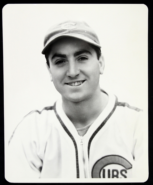 1941-42 Lennie Merullo Chicago Cubs 8" x 10" Original Photo (Geo Burke Stamp)
