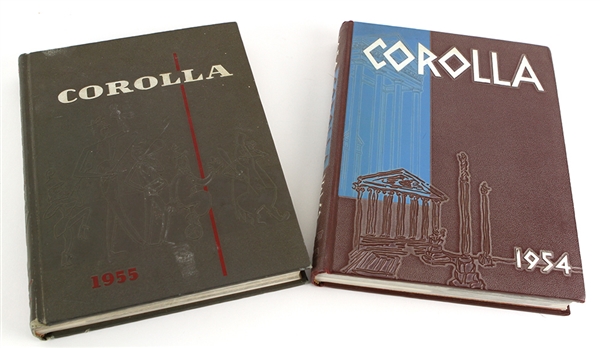 1954-55 Bart Starr University of Alabama Corolla Yearbooks - Lot of 2 