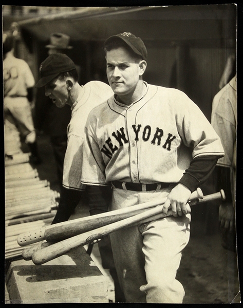 1933 Sam Leslie New York Giants 8.5" x 10.25" Original Photo