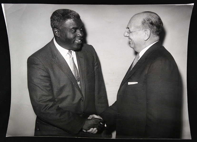 1958 Jackie Robinson Brooklyn Dodgers 7.5" x 9.5" Original Photo
