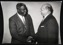 1958 Jackie Robinson Brooklyn Dodgers 7.5" x 9.5" Original Photo