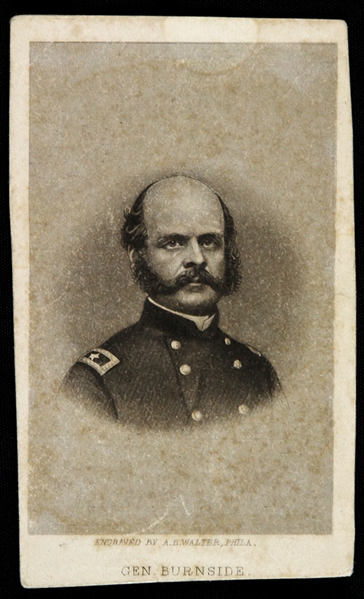 1880s General Ambrose Burnside Civil War 2.25" x 4" CDV (Engraved by AB Walter Philadelphia)