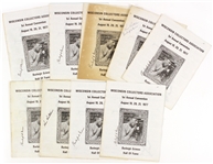 1977 Burleigh Grimes Brooklyn Dodgers Signed Wisconsin Area Collectors Association 1st Annual Convention Guides - Lot of 9 w/ 2 Also Signed by Ken Keltner (JSA)