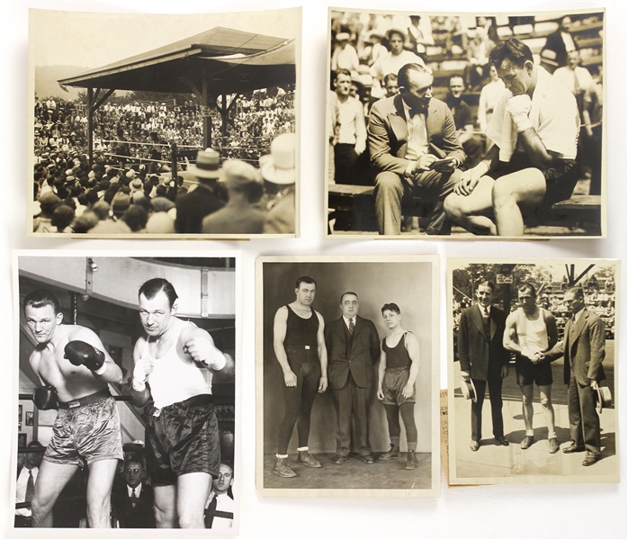 1930s Jack Sharkey World Heavyweight Champion Original Photo Collection - Lot of 5
