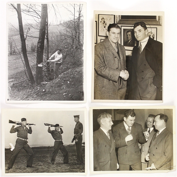1938-42 James J. Braddock World Heavyweight Champion Original Photo Collection - Lot of 4