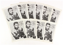 1970s Sugar Ray Robinson World Welterweight & Middleweight Champion Facsimile Signed Photos - Lot of 10
