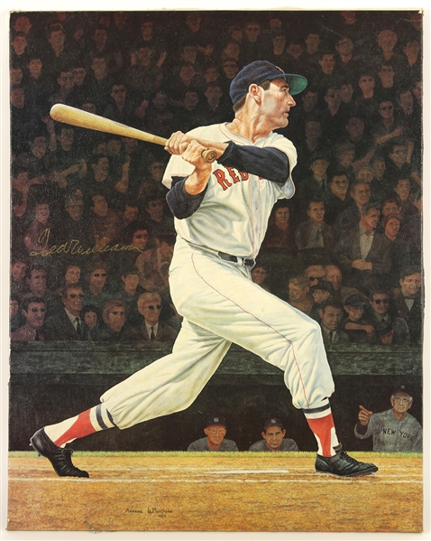 1985 Ted Williams Boston Red Sox Signed 24" x 30" Armand LaMontagne Giclee Print (JSA)