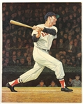 1985 Ted Williams Boston Red Sox Signed 24" x 30" Armand LaMontagne Giclee Print (JSA)