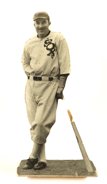 1933-35 Al Simmons Chicago White Sox 4.5" x 9.5" Wood Mounted Cut Photo (Al Simmons Estate) 