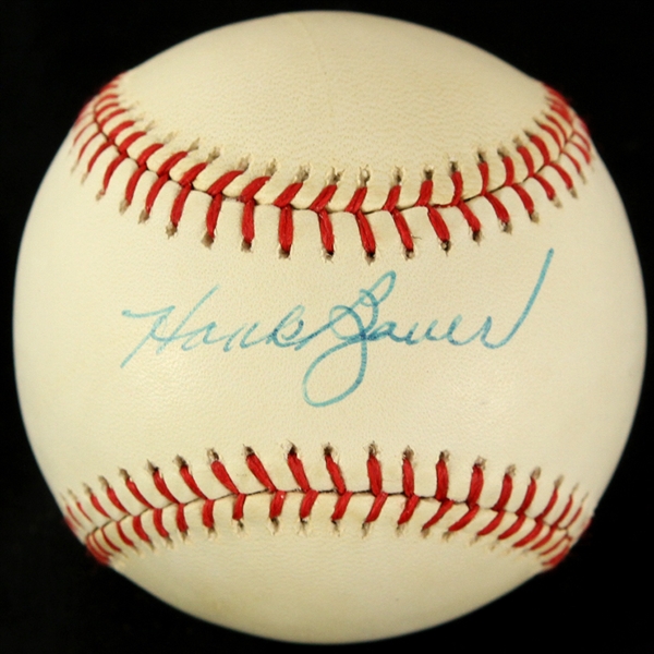 1985-89 Hank Bauer New York Yankees Signed OAL Brown Baseball (JSA)