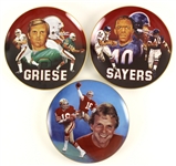 1986 Joe Montana Gale Sayers Bob Griese Hackett Commemorative Plates Approval Proofs - Lot of 3