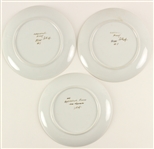 1986 Joe Montana Gale Sayers Bob Griese Hackett Commemorative Plates Approval Proofs - Lot of 3