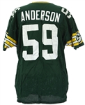 1985-87 John Anderson Green Bay Packers Signed Game Worn Home Jersey (MEARS A10/JSA)