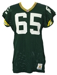 1991-92 Ron Hallstrom Green Bay Packers Home Jersey (MEARS LOA)