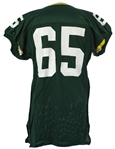 1991-92 Ron Hallstrom Green Bay Packers Home Jersey (MEARS LOA)