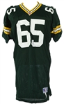 1991-92 Ron Hallstrom Green Bay Packers Home Jersey (MEARS LOA)