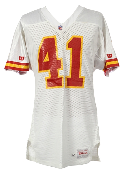 1993 Dave Whitmore Kansas City Chiefs Game Worn Road Jersey (MEARS LOA)