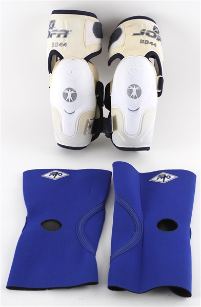2003 Kyle Rossiter Pavel Trnka Florida Panthers Game Worn Pads - Lot of 2 Pair (MEARS LOA)