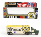 1993 Brett Favre Sterling Sharpe Green Bay Packers Signed 75th Anniversary Matchbox Big Rig w/ Original Box (JSA)