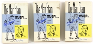 1977 Stan Musial St. Louis Cardinals Signed The Man Stan Musial Then & Now Books - Lot of 3 (JSA)