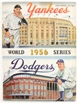 1956 New York Yankees Brooklyn Dodgers World Series Program