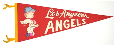 1961-1969 circa Los Angeles Angels (Angel with Glove and Ball) 29” Full Size Pennant