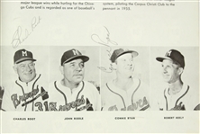 1957 Milwaukee Braves Autographed Yearbook (25) (JSA & Notarized letter from original owner)