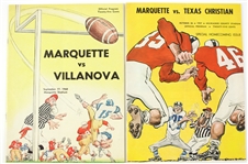 1960 Marquette vs. Villanova Marquette Stadium Program