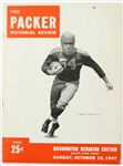 1947 (October 19th) The Packer Pictorial Review Washington Redskins Edition (Green Bay Packers)