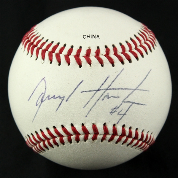 1990-96 Darryl Hamilton Texas Rangers Signed Baseball (JSA)