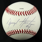 1990-96 Darryl Hamilton Texas Rangers Signed Baseball (JSA)