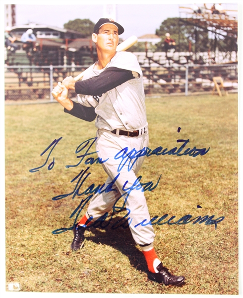 1950s Ted Williams Boston Red Sox Signed 8x10 Color Photo (JSA)