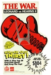 1989 Sugar Ray Leonard Thomas Hearns Supper Middleweight Title Bout 13" x 20" Wendys Souvenir Cup Broadside 