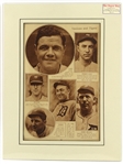 1922-24 New York Yankees Detroit Tigers 15" x 20" Player Page w/ Babe Ruth, Ty Cobb & More