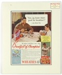 1940 Jimmy Foxx Boston Red Sox 14" x 17" Matted Wheaties Advertisement