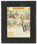 1933 Jack Dempsey World Heavyweight Champion 14" x 17" Matted Wheaties Advertisement 