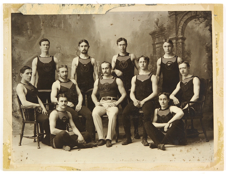 1880s Springfield Training School YMCA Track Team 11.5" x 15" Matted Studio Portrait