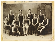 1880s Springfield Training School YMCA Track Team 11.5" x 15" Matted Studio Portrait