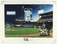 1990 Nolan Ryan Texas Rangers Signed 25" x 33" 300th Career Victory Lithograph (JSA) 184/500