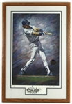 1992 Robin Yount Milwaukee Brewers Signed 26" x 39" Framed 3,000 Career Hits Lithograph (JSA) 538/375 