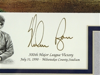 1990 Nolan Ryan Texas Rangers Signed 30 x 39 300th Career Victory Lithograph (JSA) 3/500